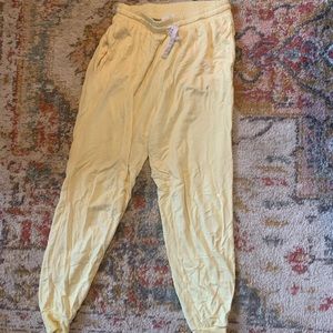 Yellow joggers from target. Worn a few times, good condition.